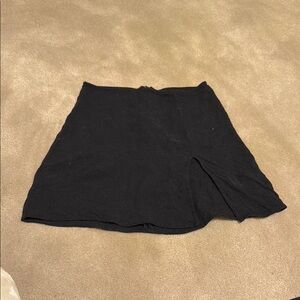 Reformation Black Mini Skirt with Slit